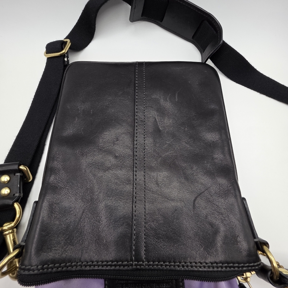 Vintage Coach Crossbody Bag Black Leather - Picture 3 of 16